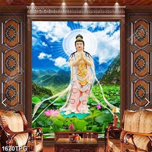 Tranh tượng Quan Âm trên núi chất lượng cao