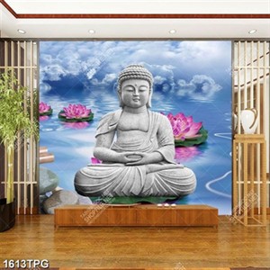 Tranh tượng Quan Âm và Sen