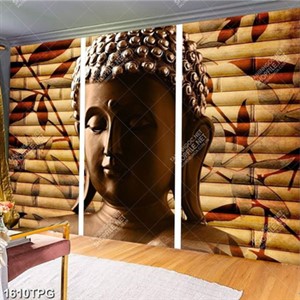 Tranh ghép tượng Phật nền trúc đẹp