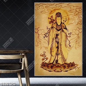 Tranh trúc chỉ Phật Bà Quan Âm đẹp