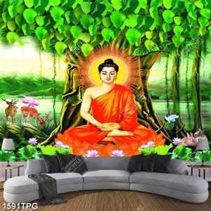 Tranh Phật Thích Ca đẹp in kính chất lượng