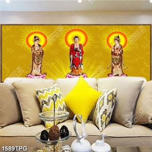Tranh Phật Tam Thánh chất lượng cao