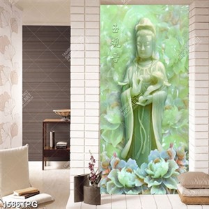 Tranh giả ngọc tượng Phật Quan Âm chất lượng cao