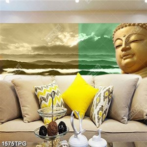 Tranh ghép Đức Phật và núi