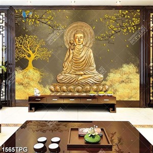 Tranh Phật A Di Đà trúc chỉ đẹp