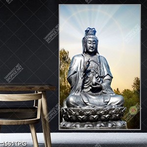 Tranh tượng Quan Âm bằng đá cẩm thạch