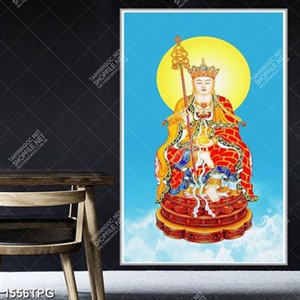 Tranh Địa Tạng Vương Bồ Tát tren trời file psd