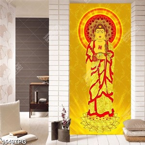 Tranh Tượng Phật A Di Đà in kính đẹp