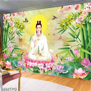 Tranh Quan Âm nền giả ngọc đẹp file psd