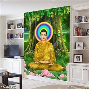 Tranh Đức Phật dưới gốc cây bồ đề