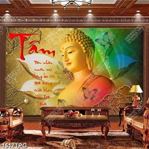 Tranh Phật và thư pháp chữ Tâm