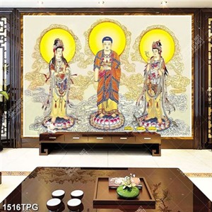 Tranh Phật Tây Phương Tam Thánh kích thước để in lớn