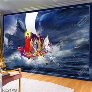 Tranh Phật và các Bồ Tát cứu khổ cứu nạn trên biển