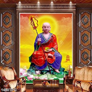 Tranh tượng Địa Taạng Vương Bồ Tát file psd