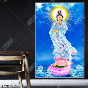 Tranh Phật Bà Quan Âm từ bi chất lượng cao