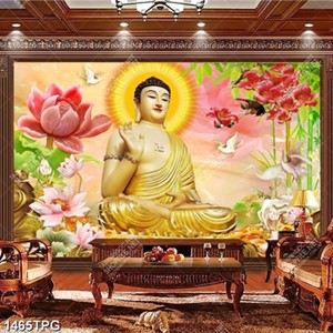 Tranh Phật Như Lai nền giả ngọc