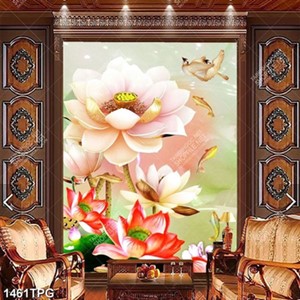 Tranh Hoa Sen giả ngọc file psd chất lượng cao