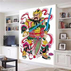 Tranh Thần cửa kích thước lớn