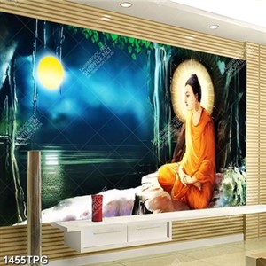 Tranh Phật Thích Ca dưới cây bồ đề kích cỡ lớn