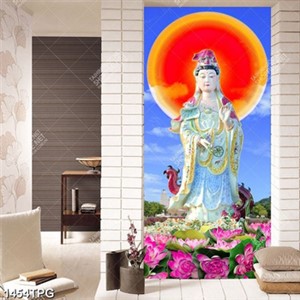 Tranh tượng Quan Âm trên núi đẹp