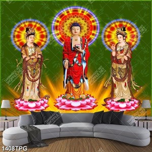 Tranh Tây Phương Tam Thánh in chất lượng cao