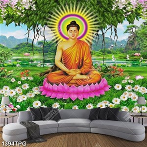 Tranh Phật Thích Ca và bồ đề chất lượng cao