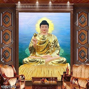 Tranh Tượng Phật Thích Ca mạ vàng kích thước lớn