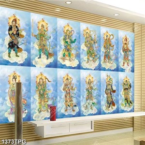 Tranh Bộ siêu tập các vị thần trên thiên đình