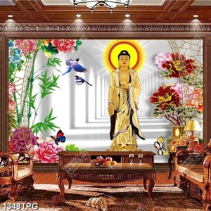 Tranh Phật A Di Đà bằng vàng đẹp