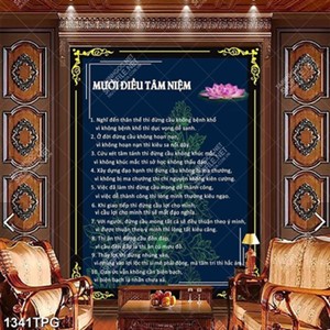 Tranh 10 điều niệm tâm file psd