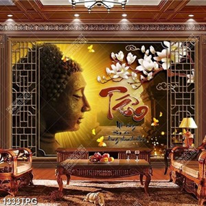 Tranh Phật thư pháp chữ Tâm