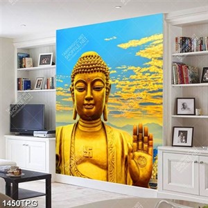 Tranh Tượng Phật A Di Đà mạ vàng chất lượng cao