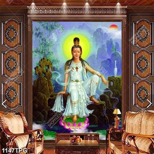 Tranh Phật Quan Âm trên núi