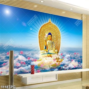 Tranh Phật trên bầu trời