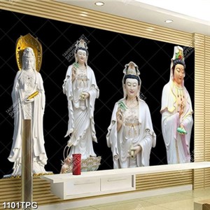 Tranh Tươờng Quan Âm từ bi