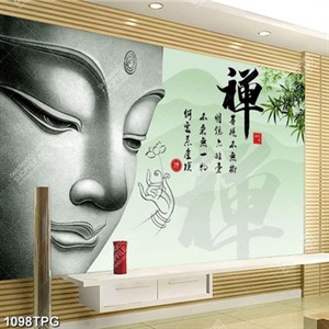Tranh mặt tượng Phật chất lượng cao