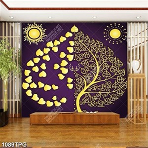 Tranh mặt trời và mặt trăng