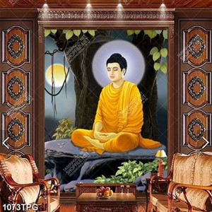 Tranh Phật dưới gốc bồ đề