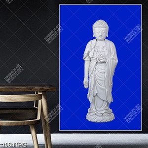 Tranh tượng Phật nền xanh