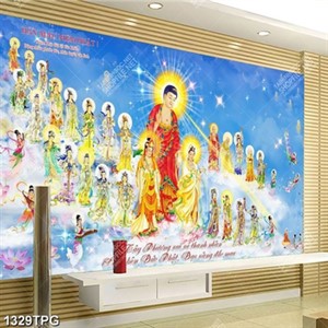 Tranh Tây Phương Tam Thánh chất lượng cao