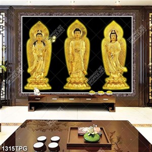 Tranh Tượng Tây Phương Tam Thánh chất lượng cao