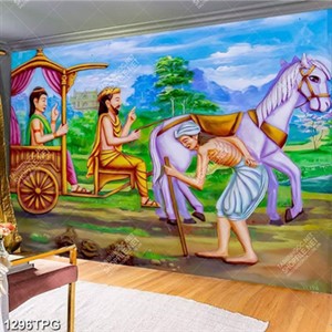 Tranh Thái tử Tất Đạt Đa ra cửa thành phía Đông