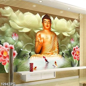 Tranh Phật A Di Đà giả ngọc chất lượng cao