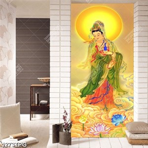 Tranh Quan Âm đẹp in kính chất lượng cao