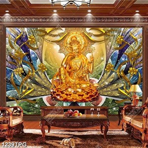 Tranh Phật Quan Âm tượng vàng chất lượng cao