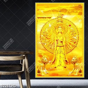 Tranh Tượng Phật nghìn tay mạ vàng chất lượng cao