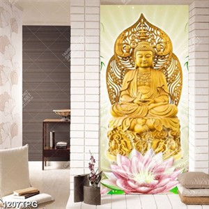 Tranh điêu khắc gỗ tượng Phật A Di Đà