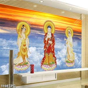 Tranh Tây Phương Tam Thánh chất lượng cao