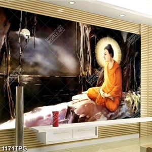 Tranh Phật Thích Ca dưới cây bồ đề