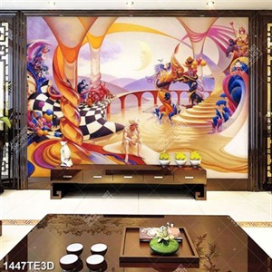 Tranh 3D hoạt hình dán tường